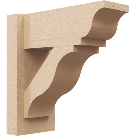 Ekena Millwork 6-in W x 14-in D x 14-in H Funston Trad Rough Cedar Woodgrain TimberThane Outlooker, Primed Tan OUTUR060X14X14FST04RCPR